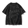 Herren Ice Silk Lockeres T-Shirt mit gestempeltem Buchstaben