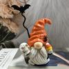 New Halloween dwarf decorations, home garden resin skull witch boots dwarf elf pumpkin cart creative ornaments