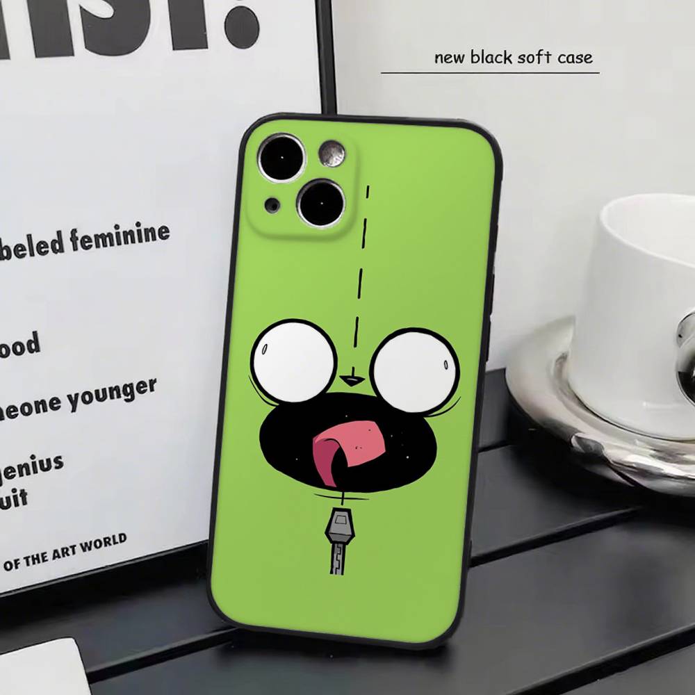i-Invader Zim cartoon For Iphone 17 Air 16 Pro Max 15 14 13 Full Cover Anti-Shock MagSafe Cover