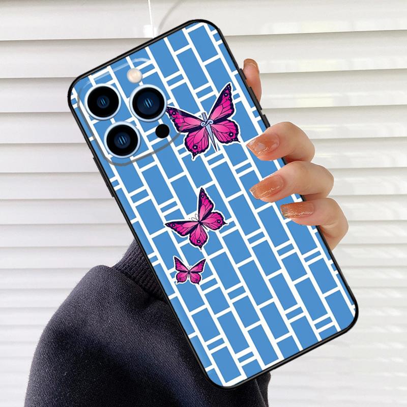 Beautiful Butterfly Phone Case For iPhone 17 16 15 14 13 12 11 Pro Max mini 15 16 Plus 16e 17 Air Cover Fundas