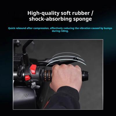 Poignées de Guidon de Moto Universelles Antidérapantes Respirantes Anti-Choc Accessoires de Guidon pour Vélo Scooter VTT