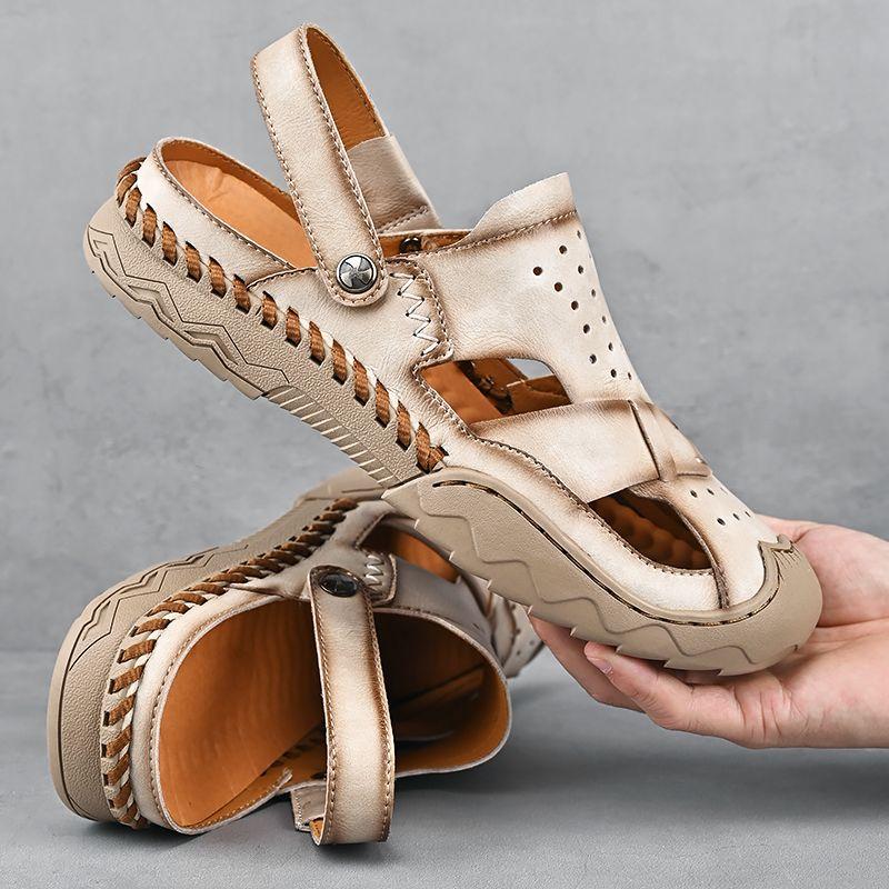 Sandale noi de înaltă calitate pentru bărbați Pantofi de plajă Pantofi din piele