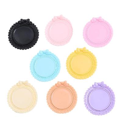 2Pcs Cute Resin Paint Palette Nail Art Palette Nail Art Display Stand Mini Portable Tone Nail Tools Art Supplies Decorative