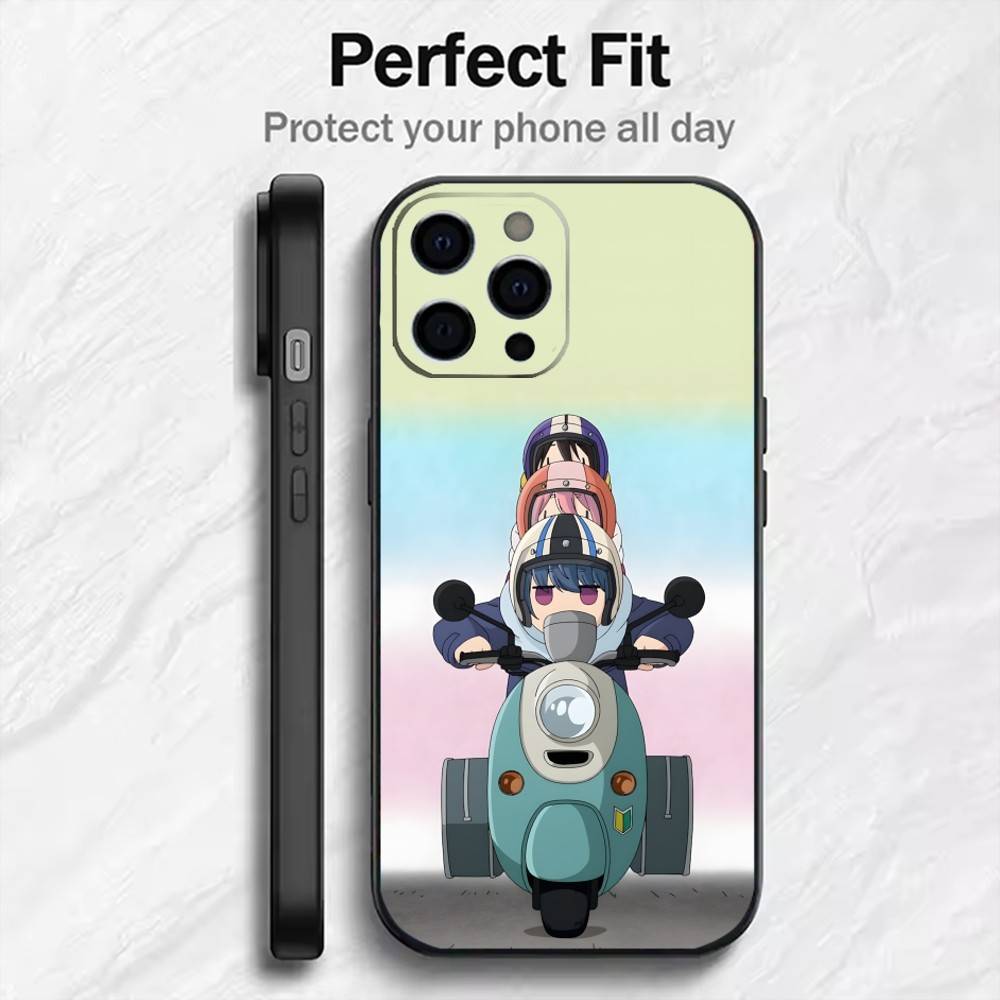 Rin Ainme L-Laid-Back C-Camp Season3 Phone Case For iPhone17,16,15,14,13,12 Plus,Max Soft Silicone Black Cover