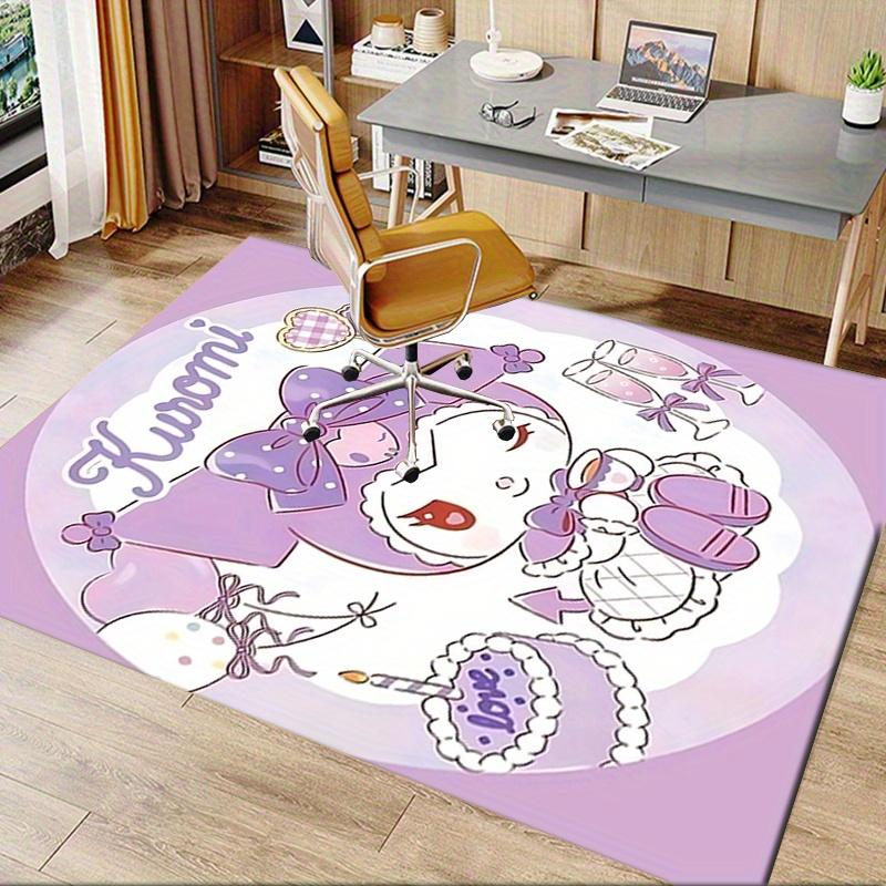 Office Rug Kuromi, Cute Anti-Slip Rug, Machine Washable for Living Room, Bedroom, Office, Multiple Sizes, Bedroom Mat, Decorative Mat, Durable Mat, Li