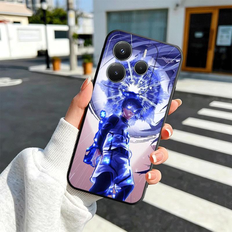 Blue L-Locks Isagi Yoichi Soft Phone Case for Xiaomi Redmi Note 12 13 14 15 Pro Plus 11 12S 11S 11T 10 4G Black Cover Back Shell