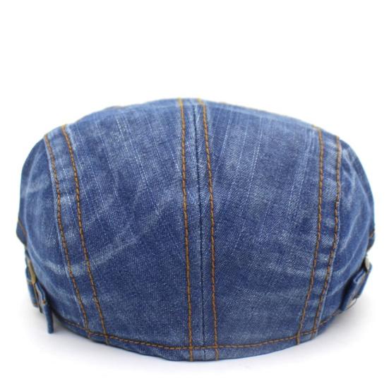 Men Women Vintage Washed Jeans Hat Outdoor Sports Denim Beret Sun Visor Flat Cap