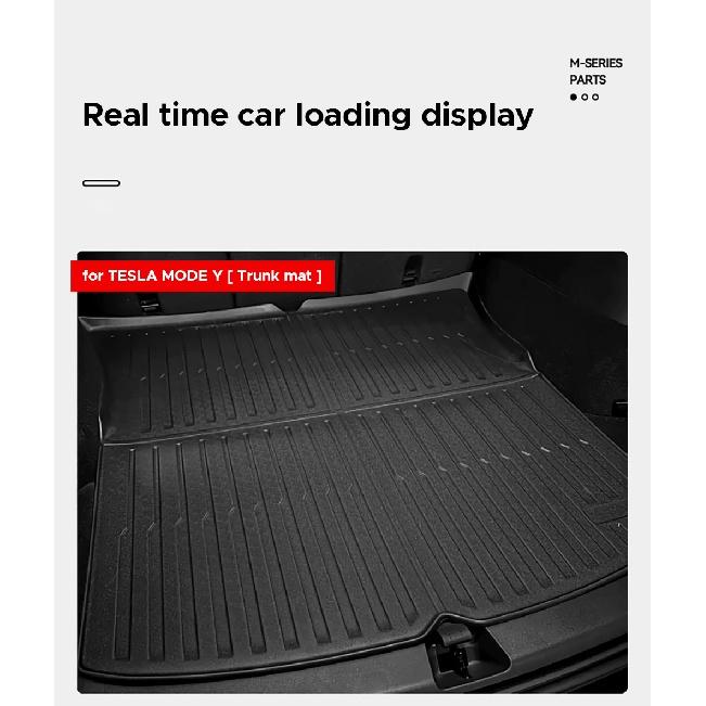 TEKSY For Tesla New Model Y 2026 2025 Juniper  Front and Back Trunk Mat TPE Carpet Waterproof Weather-resistant Pads Layer Mats