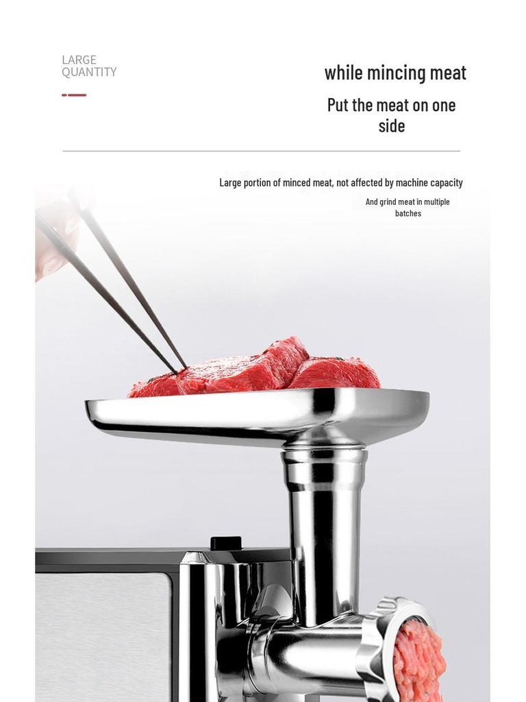 Electric Meat Grinder and Sausage Stuffer - Stainless Steel, Multifunctional, Automatic Filling, Small Commercial Home Use.