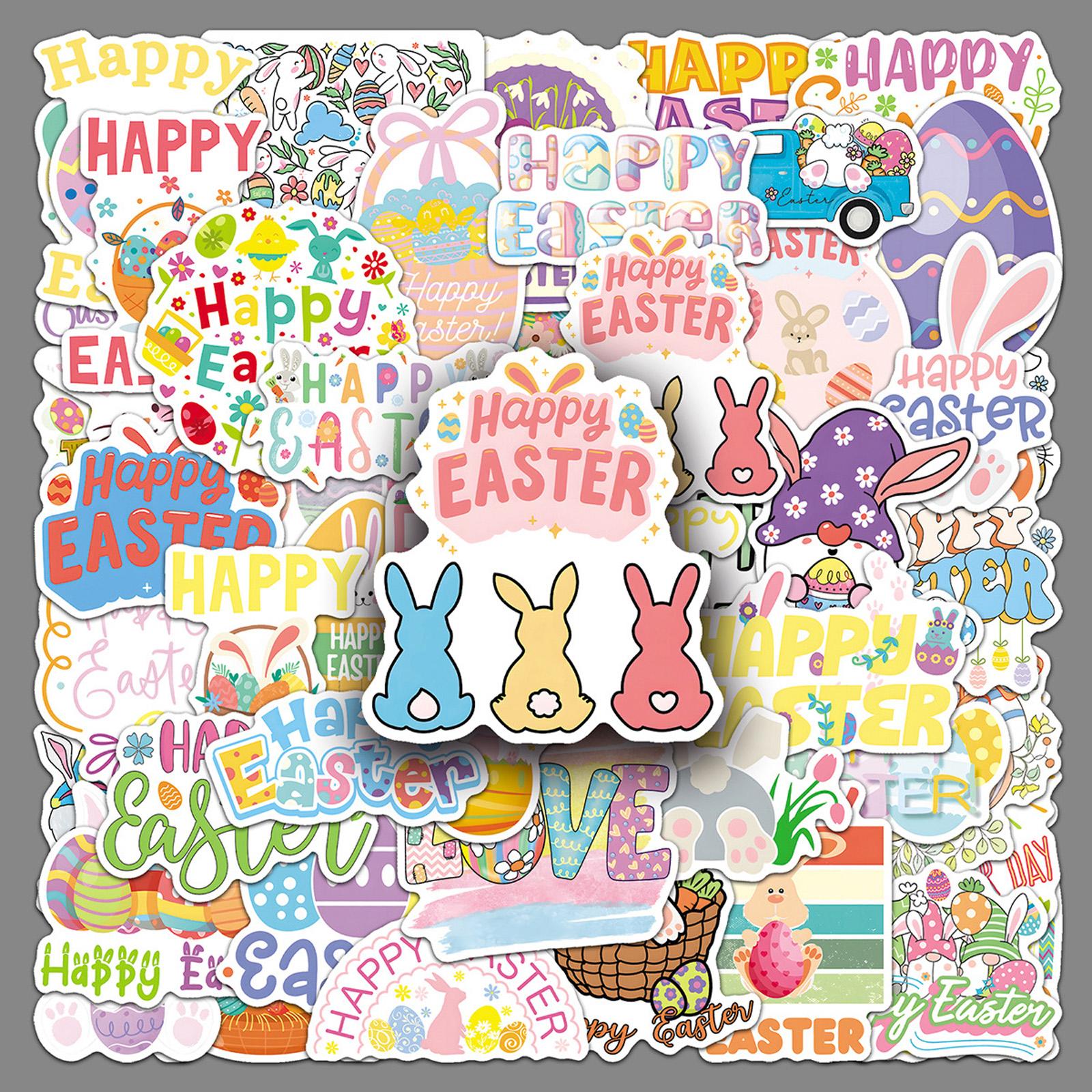 

Самодельная упаковка Стикер Пасхальный Фестиваль Украшение Подарка Подарок 50 ШТ One Size