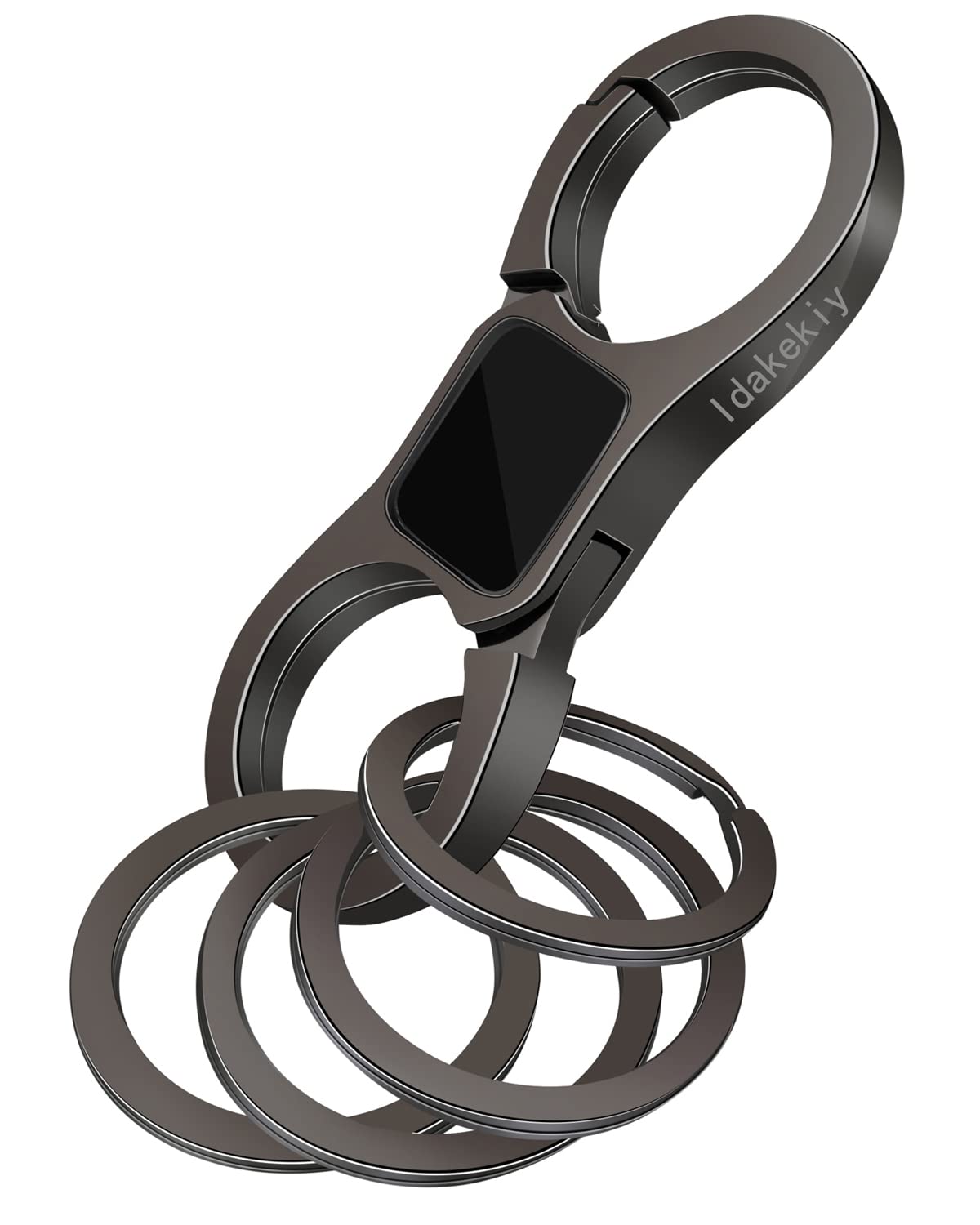 

Idakekiy Key Chain Quick Release Spring with 4 Key Rings Heavy Duty Car Keychain CF23360