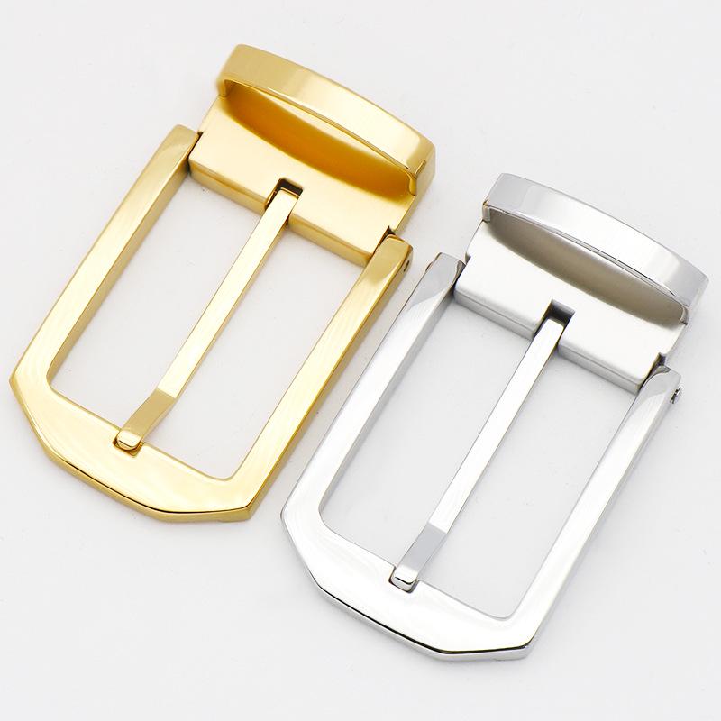 

3.3-Pin Perforated Leather Belt with Steel Buckle (No Belt Body)