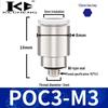 Micro Pneumatic Quick Connector with Internal Hex Thread: POC3/4/6/8-M3/M5/01/02