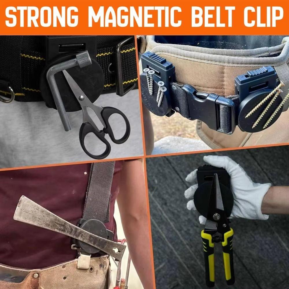 Metal Magnetic Tool Holder Non-Slip Adjustable Belt Buckle  Convenient for Safe Storage