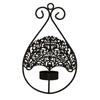 Iron Hanging Candle Sconce with Top Rings and Raised Tray, Decorative Feature for Entryways, Hallways, and Interior Areas