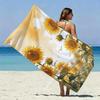 Watercolor Sunflower Beach Towel Patterned Sunscreen And Windproof Suitable For Swimming Pool Camping Travel Blanket