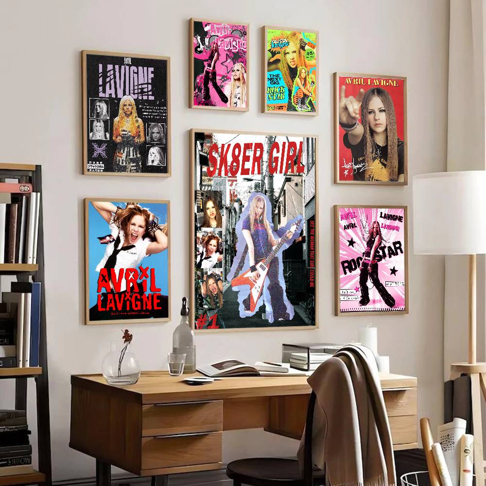 A-Avril Singer R-Ramona Lavigne Film Klebrige Poster Retro Kraftpapier Aufkleber DIY Zimmer Bar Café Ästhetische Kunst Wandmalerei