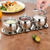 Moisture-proof Spherical Sugar Cube Bowl Rust-proof Seasoning Tank Durable Spice Jar  Restaurant