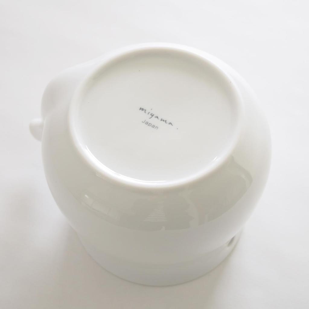 Mino Ware Miyama Earthenware Teapot with Stainless Steel Approximately 350ml Microwave and Dishwasher White Made In Suitable for Soup and a Side Dish