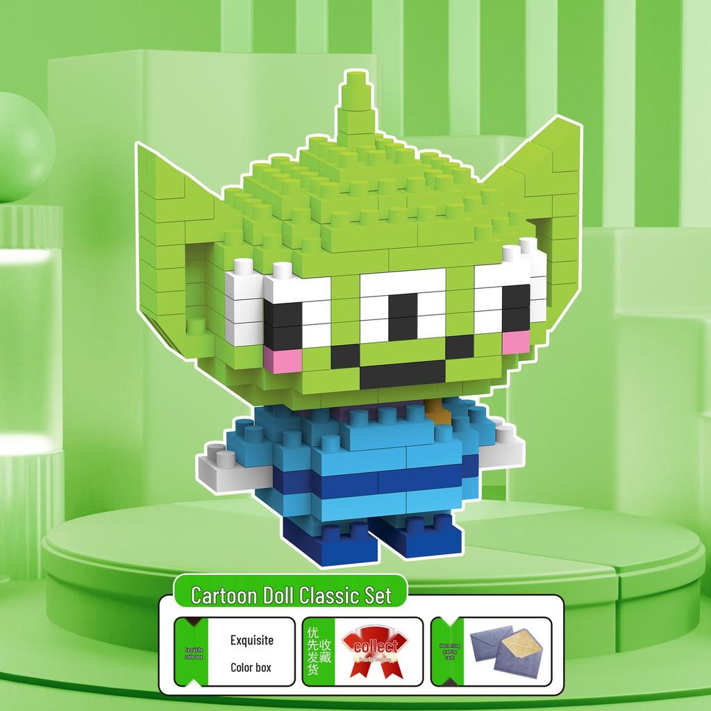 Figuras de Desenho Animado de Micro Partículas Compatíveis com LEGO - Brinquedo de Montagem Educacional para Crianças Caixa Surpresa Ornamentos