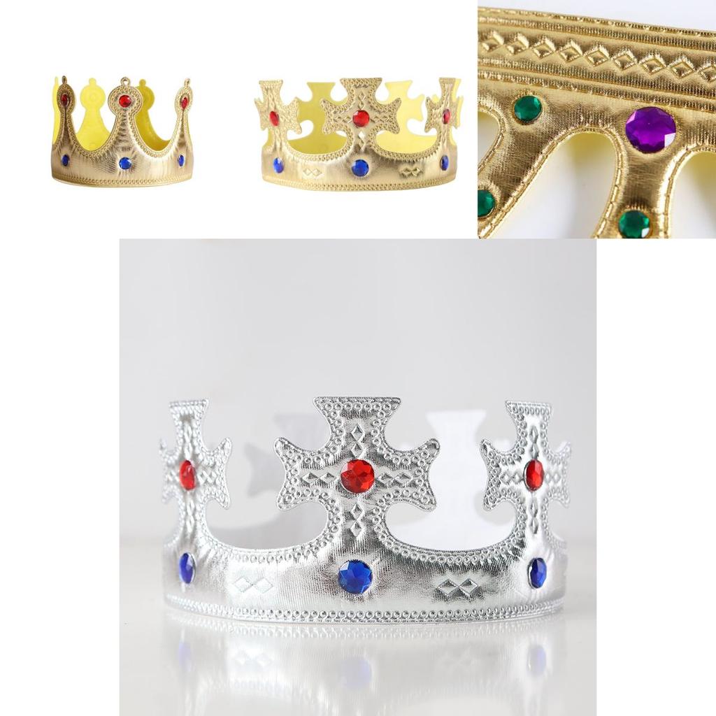 Stilvolle goldene Krone für Kinder, perfekt für Halloween- und Geburtstagsfeiern