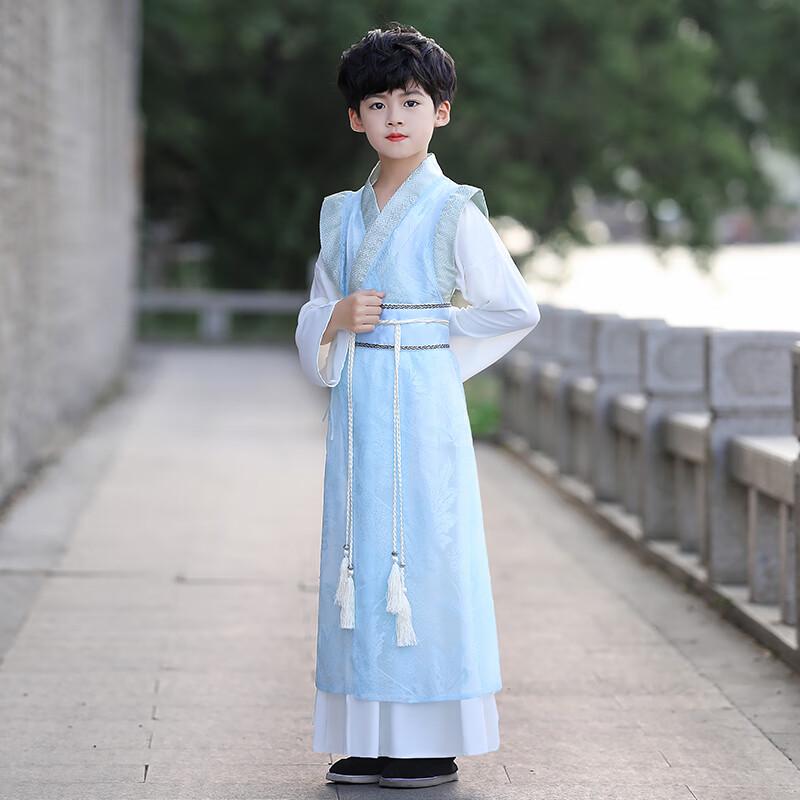 AnnieYouer Boys' Summer Chinese Hanfu Tang Suit