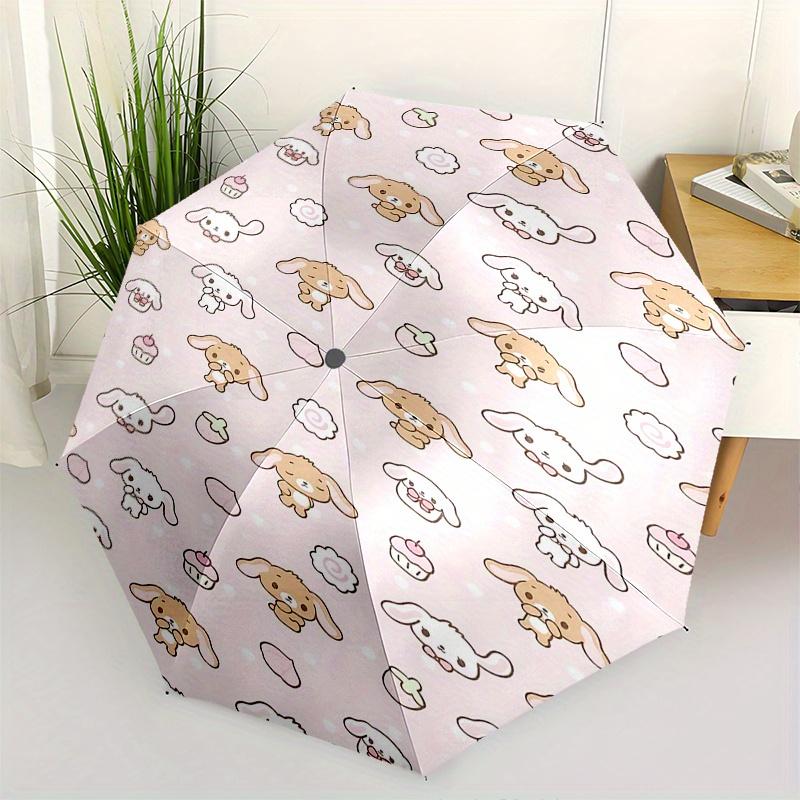 

Sugar bunnies Automatic Open/Close Umbrella Cute Umbrella with Cute Design, Portable 3 Fold Compact Umbrella for Men & Women, Halloween Chri