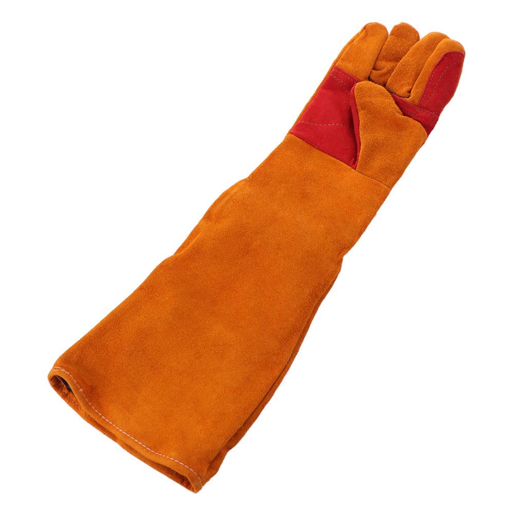Flexible Outdoor Welding Gloves Lengthen 60cm Leather Working Gloves Outdoor Activities