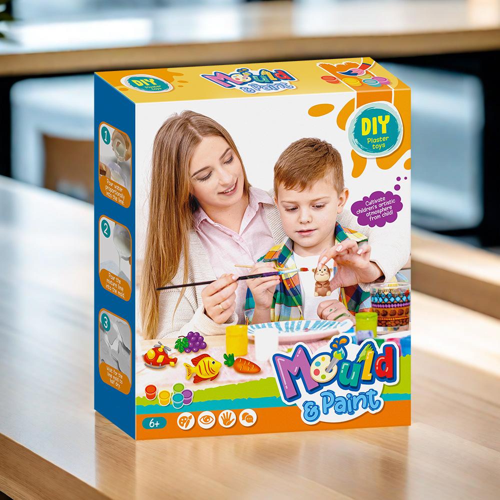 

DIY Hands-on Brain Painting Toys Children s Art Plaster Graffiti Toys Gifts Ocean