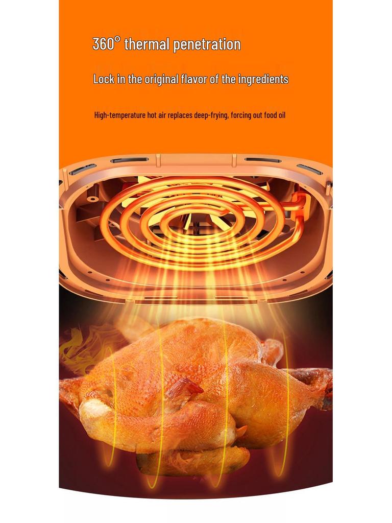 Smart Transparent LCD Air Fryer with Automatic French Fries Oven Function
