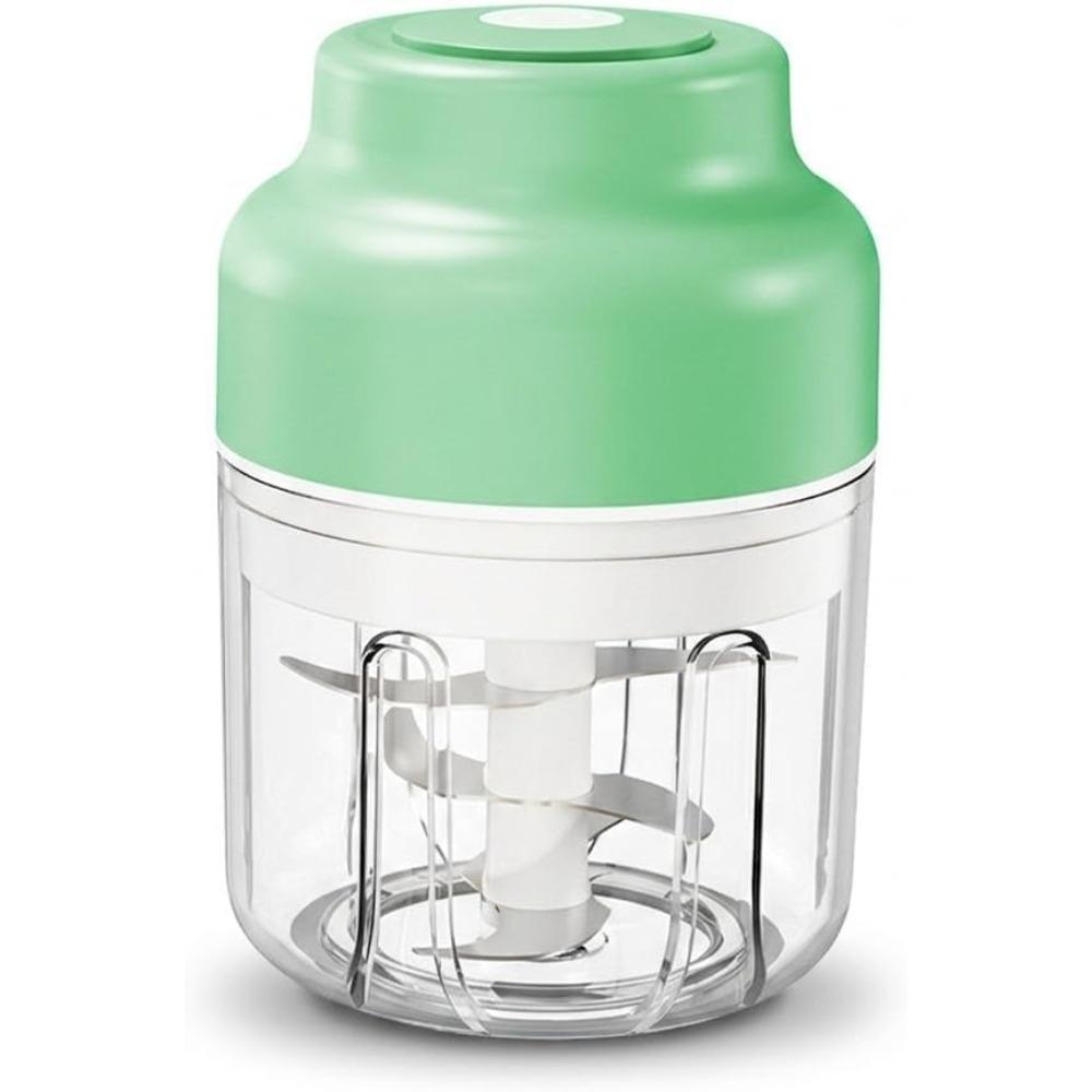 2026 Upgrade Electric Garlic Chopper Mini, 320 ml Small Garlic Chopper Mincer with 6 Stainless Steel Blades, Portable Rechargeable Cordless Chopper