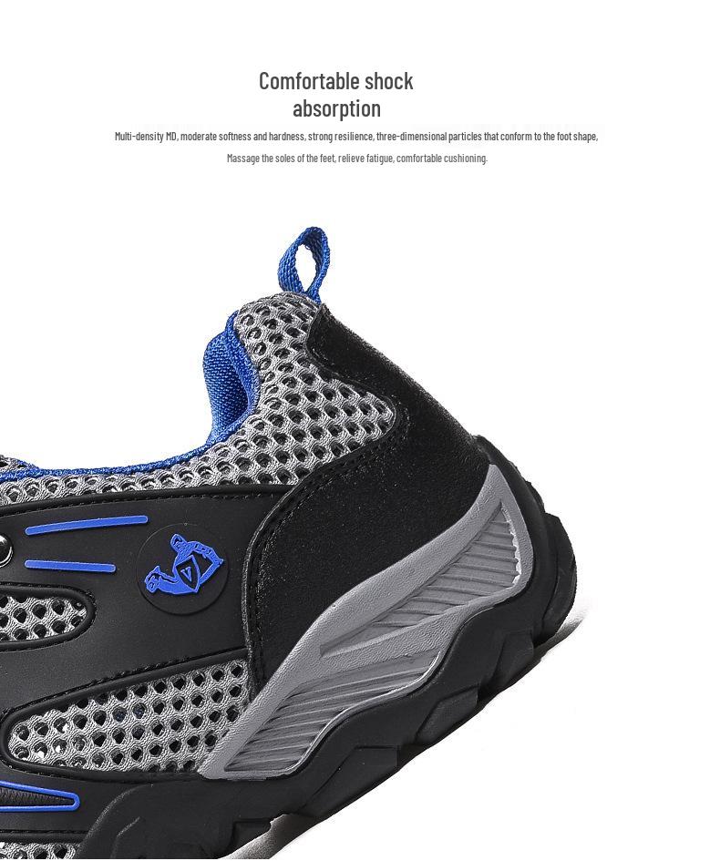 Men's Ultra-Light Mesh Breathable Hiking Shoes - Plus Size, All Seasons.