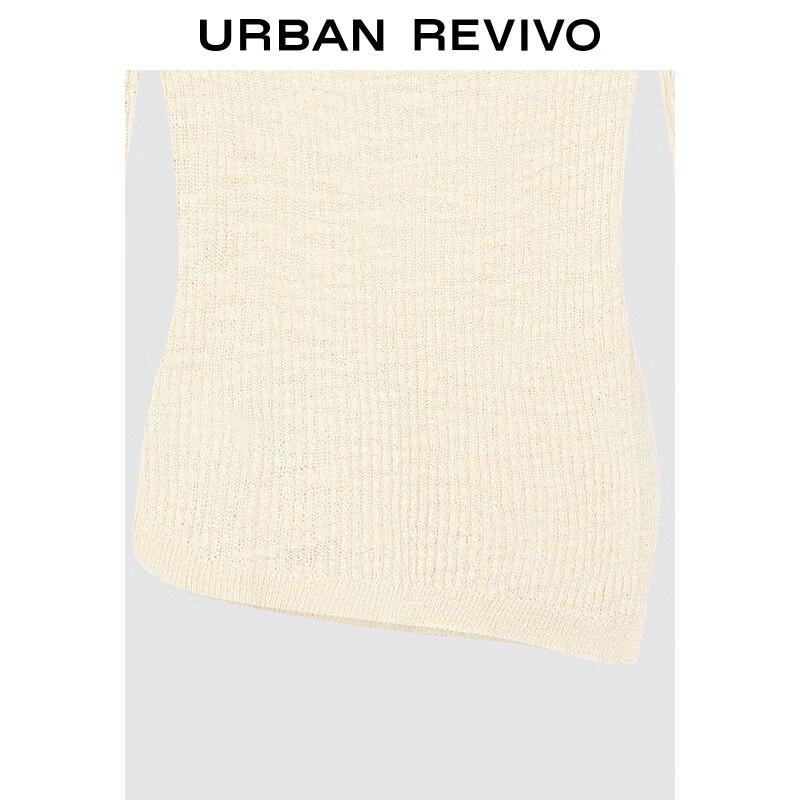 UR Women's Slim Fit Irregular Slit Knit Top