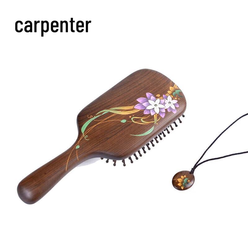 Tan Mujiang Sandalwood Air Cushion Massage Comb