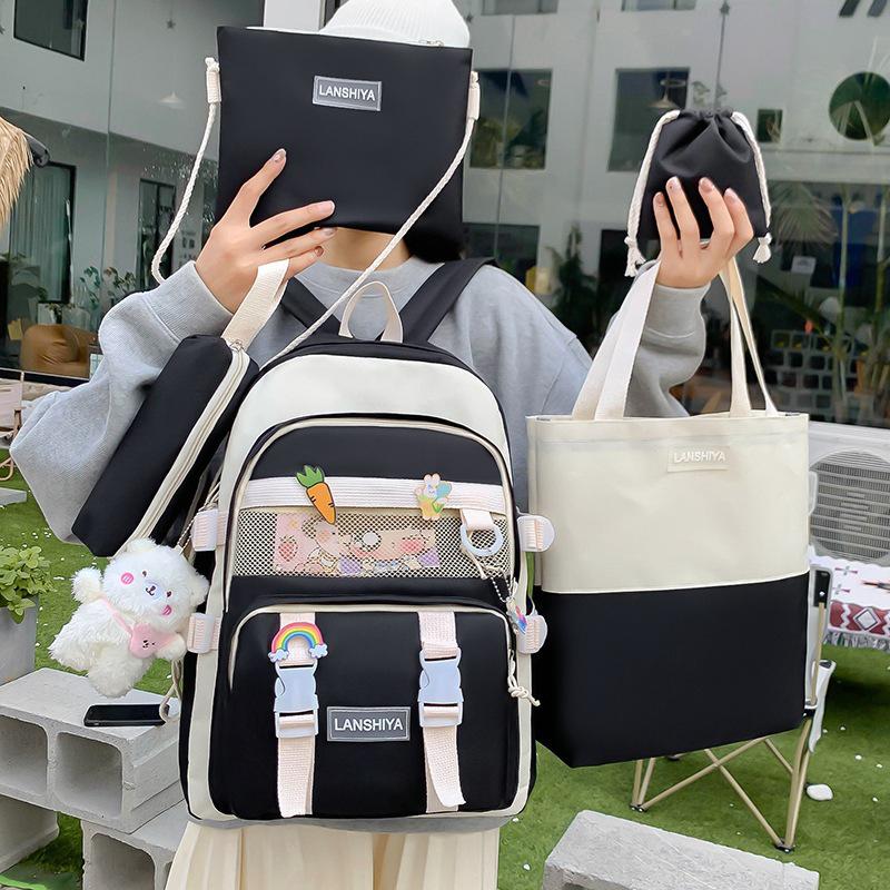 Uroczy Wodoodporny Zestaw Plecaka dla Dzieci, Klasy 3-6: 5-częściowy lekki tornister szkolny