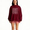 Trendy European Autumn Women's High Neck Loose Fit Long Sleeve Hoodie