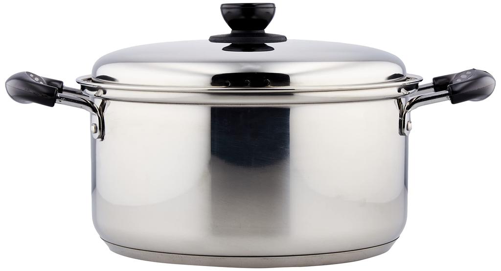 Pearl Metal 22cm Pot with Triple Gratia Double-Handled Bottom, HB-5106