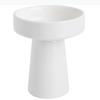 High-foot Dinner Plate Ceramic Fruit Plate Desktop Decoration Dessert Plate Home Kitchen White Porcelain Tableware