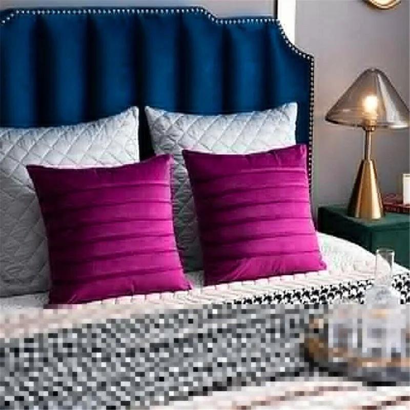 A Pair Luxury Velvet Applique Cushion Covers Home Decor Striped Throw Pillow Cases 45x45cm/30x50cm