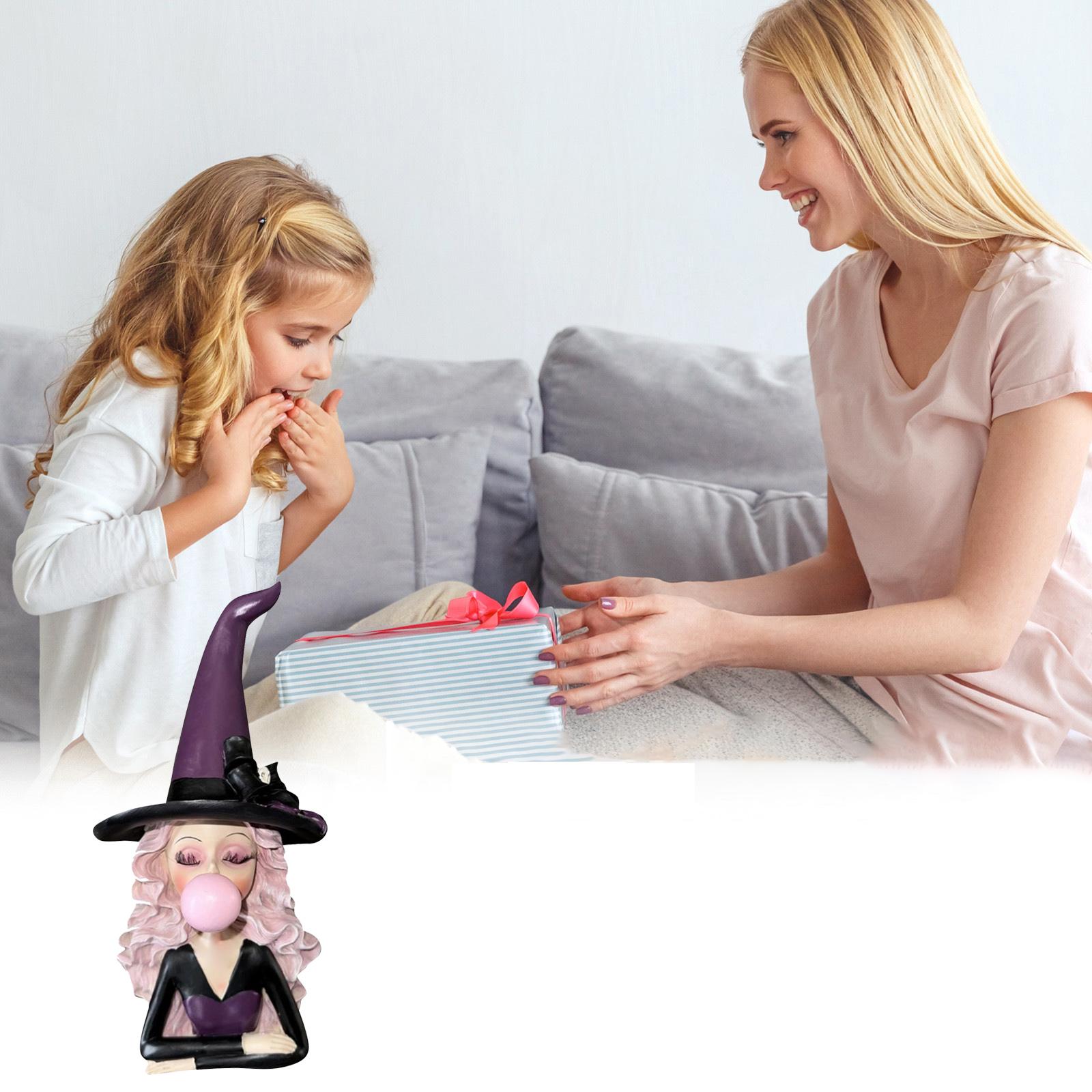 

Mysterious And Whimsical Witches Blow Bubble With Skulls And Bows, Halloween Decorations, Witchcraft Collectibles, Unique Home And Decorations One Size