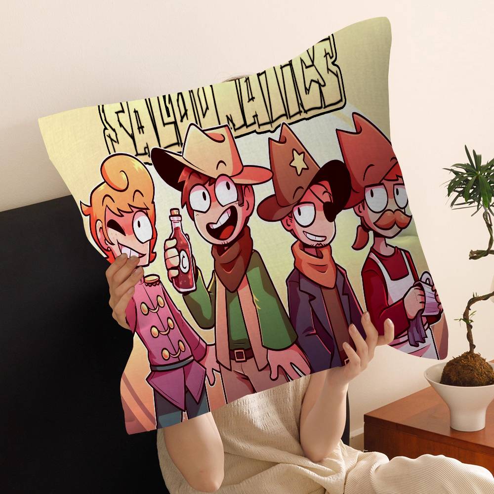 Анимированная наволочка для подушки Eddsworld Подушка Чехол для подушки Гостиная Диван Домашний Декор Индивидуальный 30x30 cm