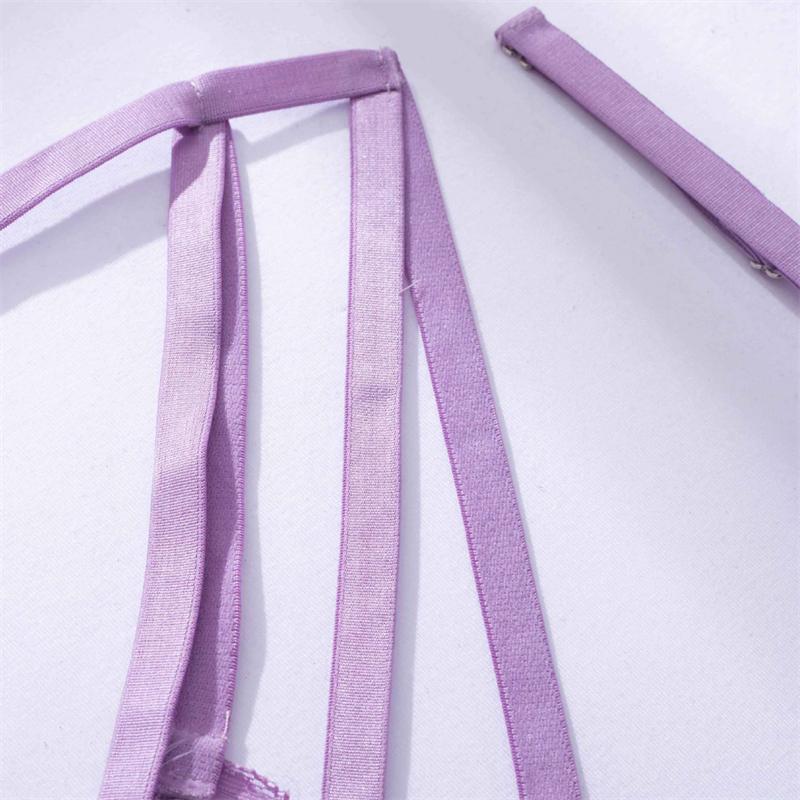 Aduloty Nová osobnost Móda Erotické spodní prádlo Split Sexy krajka Ocelový prsten Shromážděná perspektiva Pokušení Dámská sada spodního prádla