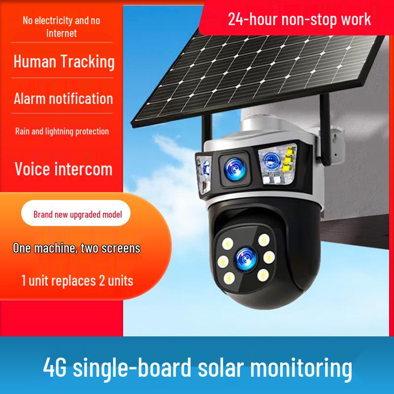 Ultra HD Solar-Powered Night Vision Surveillance Camera with Remote Mobile Access