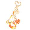 Festlicher Pilz Kürbis Schlüsselanhänger Dekorative Blume mit Perlen Schlüsselhalter Dekoration Für Rucksack Handtasche Schmuck