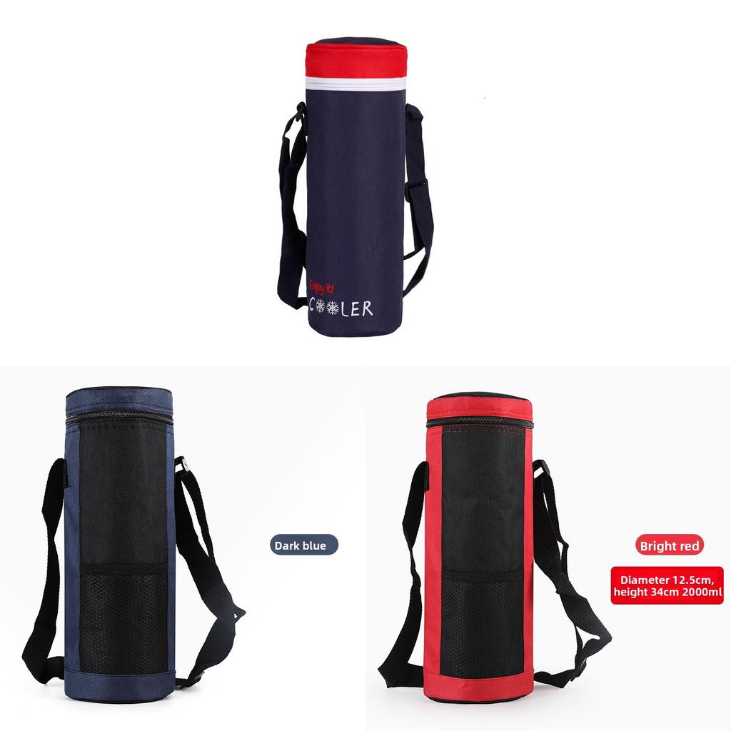 2l Isolierte Wasserflaschentasche mit Tragegurt für Outdoor-Reisen und Camping