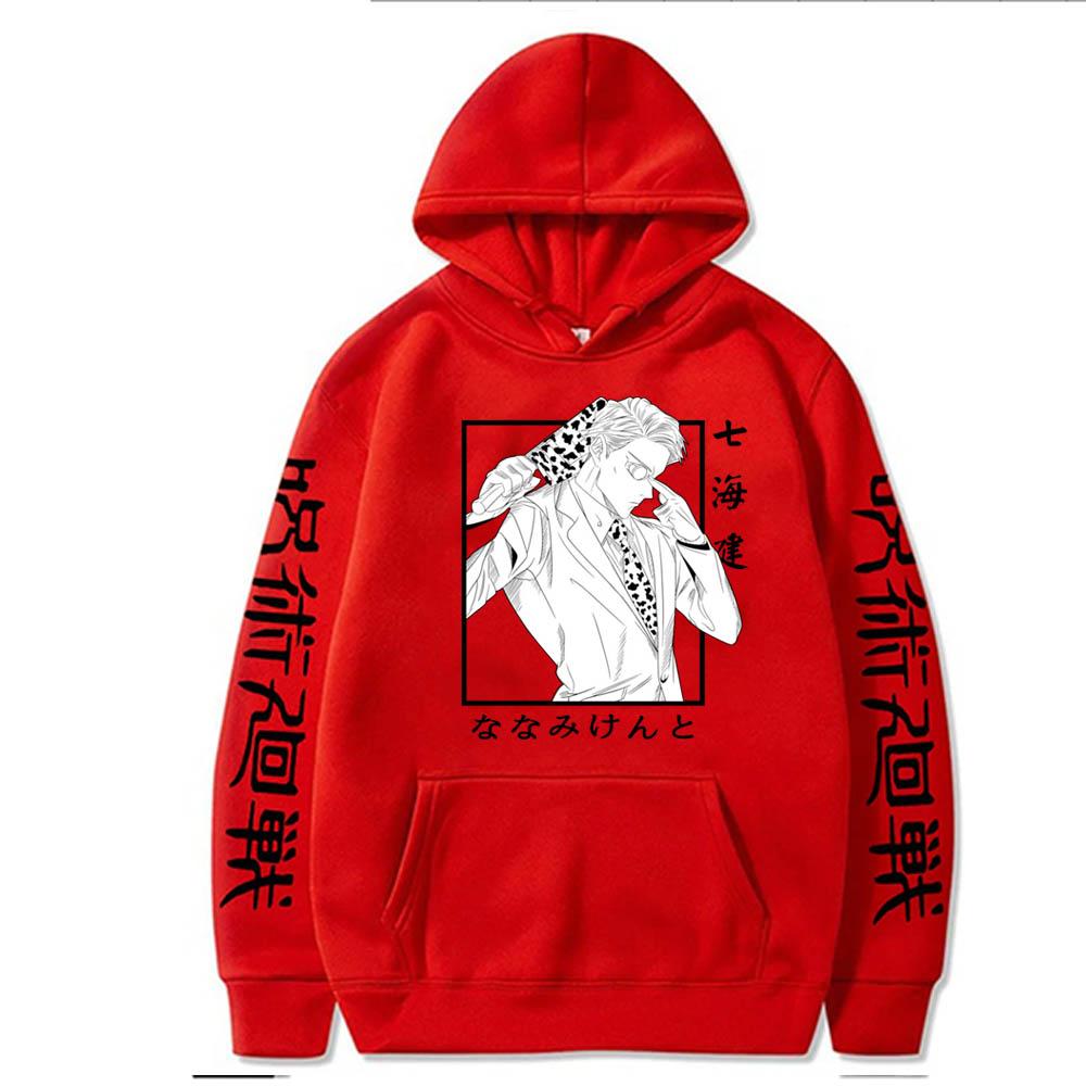 Anime Jujutsu Kaisen Hoodie Print Graphic Hoodies Vintage Oversized Hooded Long Sleeves Soft Men Women Clothes