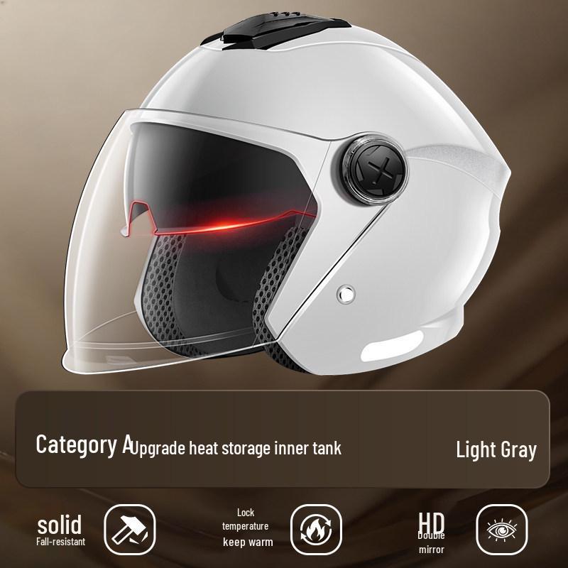 3C Certified All-Season Half Helmet for Electric Scooters, Unisex, Autumn/Winter Warmth, Safety Helmet