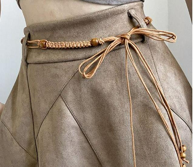 Bohemian Decorative Woven Waist Belt for Women - Vintage Ethnic Style Dress Accessory