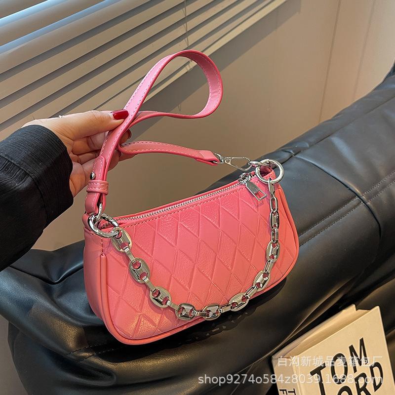 Summer Fashion Small Bag Women's New 2025 Foreign Style Chain Bag Popular Messenger Bag Shoulder Bag Small Square Bag