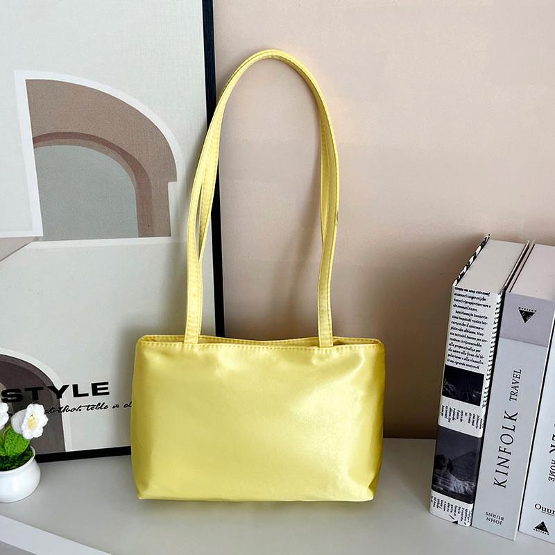 Nylon Tote Bag With Magnetic Closure And Interior Pouches For Daily Use